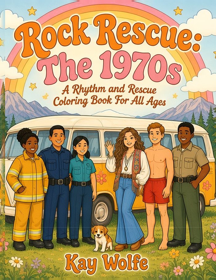 Rock Rescue: The 1970s coloring book cover